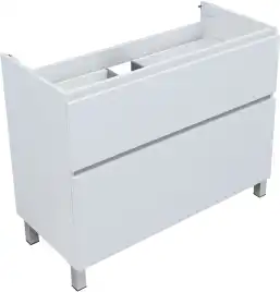 Тумба под раковину Aquanet Вега 100 напольная, белый глянец, 344125