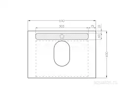 Тумба под раковину Aquaton Лофт Урбан 65 1A254001LQX60 подвесная цвет, серый графит / дуб орегон