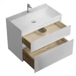 Тумба под раковину Grossman Меркадо 80 подвесная, белая матовая (108080)