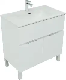 Тумба под раковину Aquanet Алвита New 80 1 ящик, 2 дверцы, белый матовый 277550