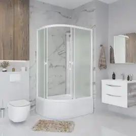 Душевая кабина Niagara Promo 110х80х195 P110/80/40R/MT/BK высокий поддон, без гидромассажа