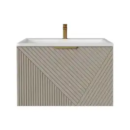 Тумба под раковину Grossman Блисс 70 подвесная, бежевый матовый (107051)