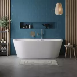 Акриловая ванна BelBagno 140х75 BB710-1400-750, отдельностоящая, Белая глянцевая