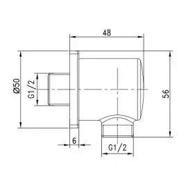 Подключение  для душевого шланга Lemark LM5983CW Белый