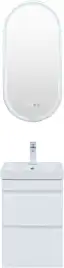 Тумба под раковину Aquanet Слим 40 белый сатин, 346045