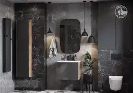 Зеркало-шкаф Aquaton Сохо 60 1A258302AJA0L  левый цвет, графит