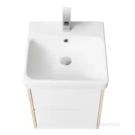 Тумба под раковину Aquaton Сканди 45 1A251601SDB20 подвесная цвет, белый / дуб верона