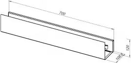 Полка Aquanet Магнум 70x12 белая матовая, с крючками