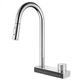 Смеситель для кухни Abber Wasser Kreis AF8114 с выдвижной лейкой, Хром