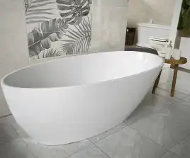 Ванна из литьевого мрамора  Aqua de Marco CALIPSO 168х80 Белая 1168WCAL