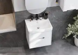 Тумба под раковину Aquaton Оливия 55 1A254201OL010 подвесная цвет, белый матовый