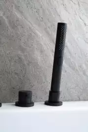 Смеситель на борт ванны Allen Brau Priority 5.31007-31, однорычажный, с внутренней частью, Черный матовый
