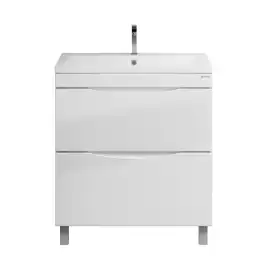 Тумба под раковину Grossman Виста 75 напольная, белая глянцевая (107565)
