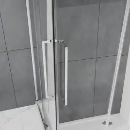 Душевой уголок Azario 90х90 AZ-R43-90-MB-CL, профиль черный матовый, стекло Прозрачное