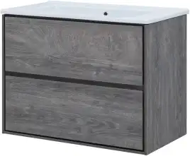 Тумба под раковину Aquanet Милан 85 дуб рошелье, подвесная, 339969