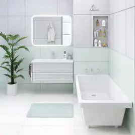 Ванна из литьевого мрамора  Aqua de Marco NESTOR 177х80 Белая 1180WNES