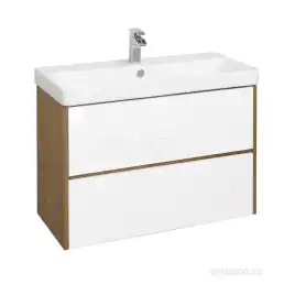 Тумба под раковину Aquaton Сканди 90 1A251901SDZ90 подвесная цвет, белый / дуб рустикальный