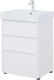 Тумба под раковину Aquanet Nova Lite 60 белый глянец (3 ящика) 302469