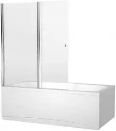 Шторка для ванны Aquanet Alfa 120 см, NF6222-pivot, профиль Хром, стекло Прозрачное