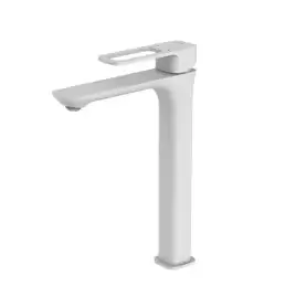 Смеситель для раковины IDDIS Slide SLIWT01i01 высокий цвет, Матовый белый