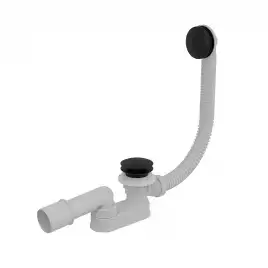 Слив-перелив AlcaPlast A507BLACK для ванны, click/clack, черный матовый
