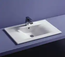 Умывальник CeramaLux YJ807-75 760х465х165 Полувстраиваемая цвет Белый