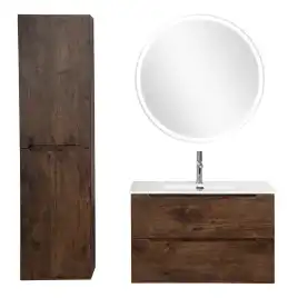 Тумба под раковину BelBagno ETNA39-800/390-2C-SO-RW-P подвесная Rovere Moro