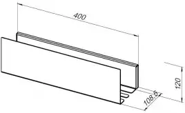 Полка Aquanet Магнум 40x12 белая матовая