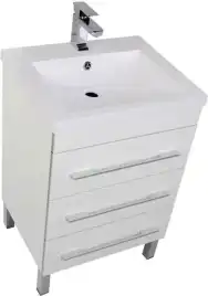 Тумба под раковину Aquanet Верона 58 белый (напольная 3 ящика) 178253