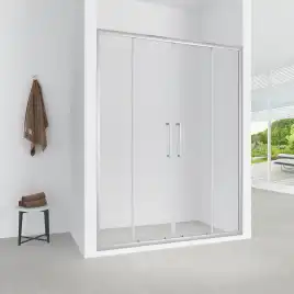 Душевая дверь Loranto 160 CS-AB04C-160, профиль хром, стекло Прозрачное