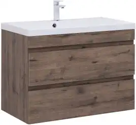 Тумба под раковину Aquanet Нота New 90 дуб веллингтон табак, 334193
