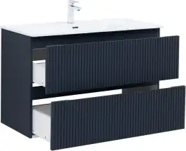 Тумба под раковину Aquanet Джейн (Flat) 100 маренго, подвесная, 335431