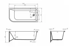Акриловая ванна BelBagno 150х73 BB712-1500-730-R, отдельностоящая, Белая глянцевая