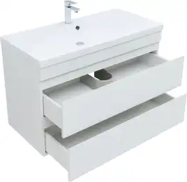 Тумба под раковину Aquanet Нота New 100 белый глянец 335420