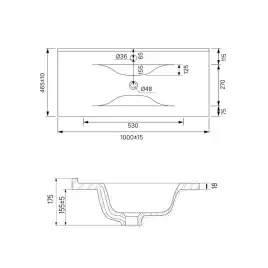 Тумба с раковиной IDDIS Cloud 100, напольная, Белая, CLO10WFi95K
