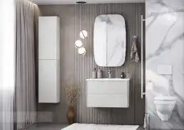 Тумба под раковину Aquaton Сохо 75 1A258101AJ9A0 подвесная цвет, слэйт / галька серая