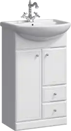 Тумба с раковиной напольная Aqwella Barcelona 55 см, Ba.01.05/2, цвет Белый