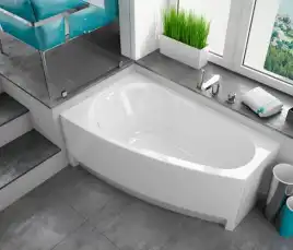 Акриловая ванна Alba Spa BALINE 150х90 см, левая ВАС013000Л100, Белая