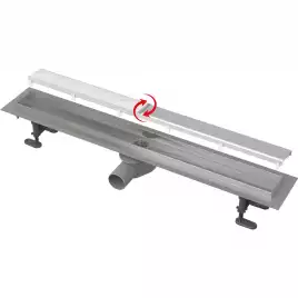Душевой лоток AlcaPlast APZ13-DOUBLE9-950 Fit&Go с двухсторонней решеткой / Хром матовый