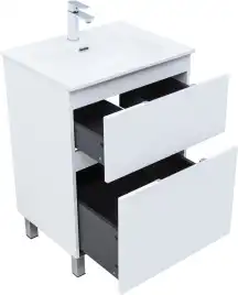 Тумба под раковину Aquanet Алвита New 60 напольная, белый матовый, 344132