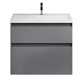 Тумба под раковину Grossman Меркадо 80 подвесная, графит матовый (108081)