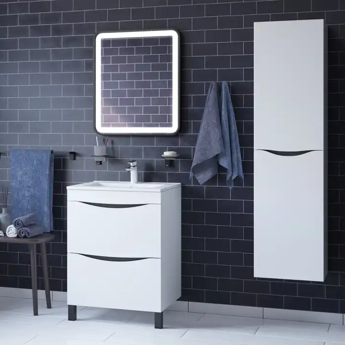 Тумба с раковиной IDDIS Cloud 60, напольная, Белая, CLO60WFi95K фото 3