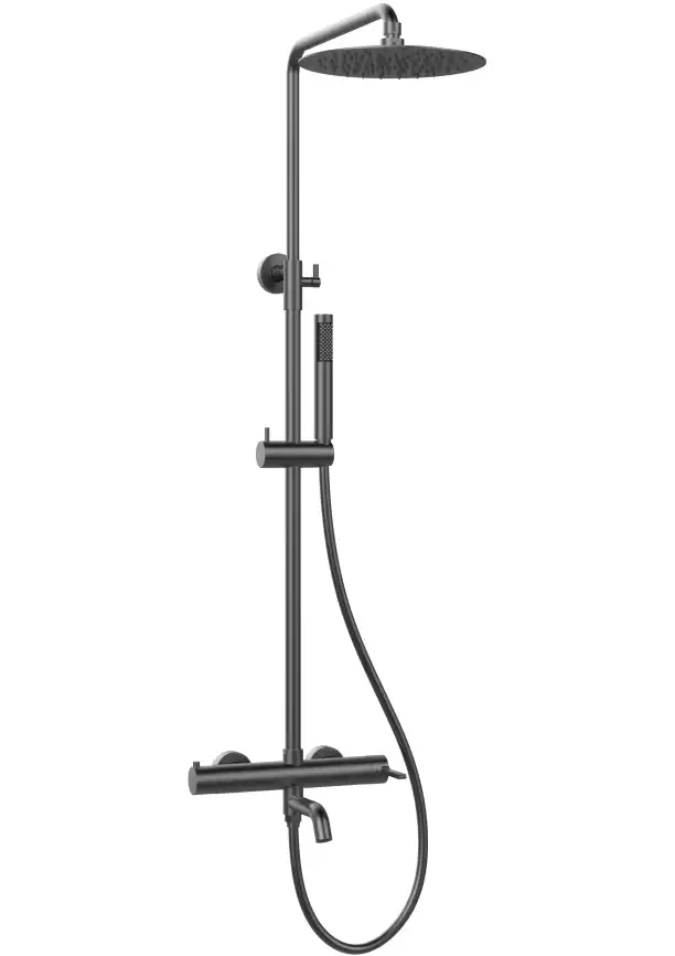 Душевая система  Vincea Villa VSFS-1VL1GM VSFS-1VL1GM для ванны с изливом, вороненая сталь фото 3