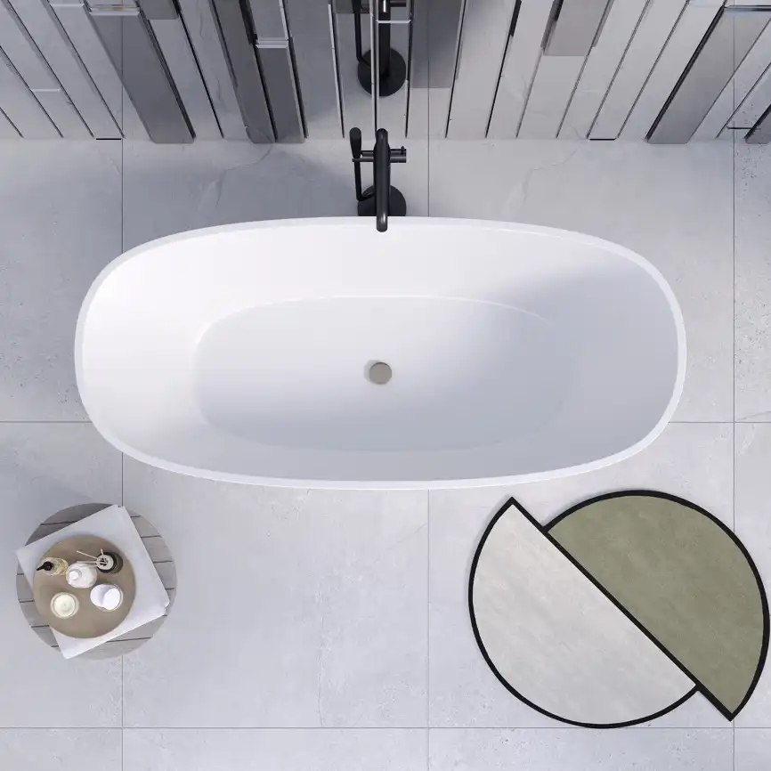 Ванна из литьевого мрамора  Aqua de Marco ANGELO 173х80 Белая 1175WANG фото 4