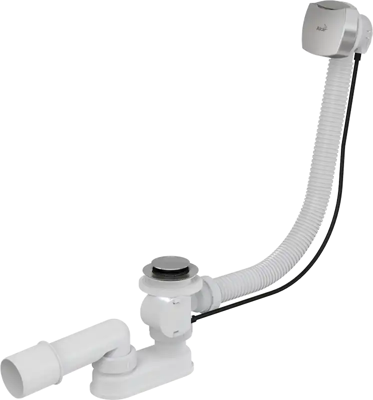 Слив-перелив AlcaPlast A51CR для ванны, полуавтомат, хром фото 1