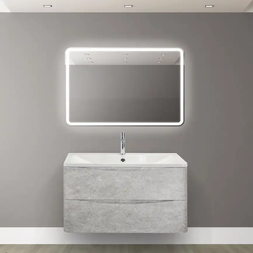 Зеркало BelBagno MARINO 90х60 SPC-MAR-900-600-LED-BTN с подстветкой, кнопочный выключатель фото 7