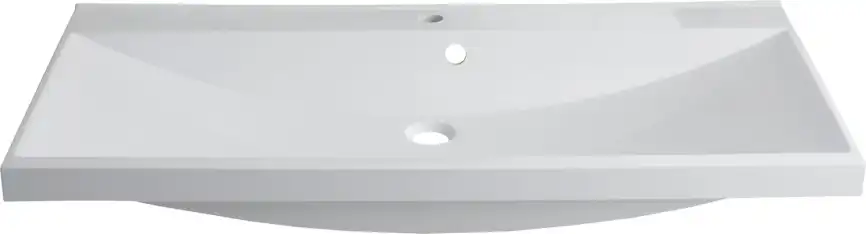 Раковина Aquanet Нота 100 284116 прямоугольная, Белая глянцевая фото 5