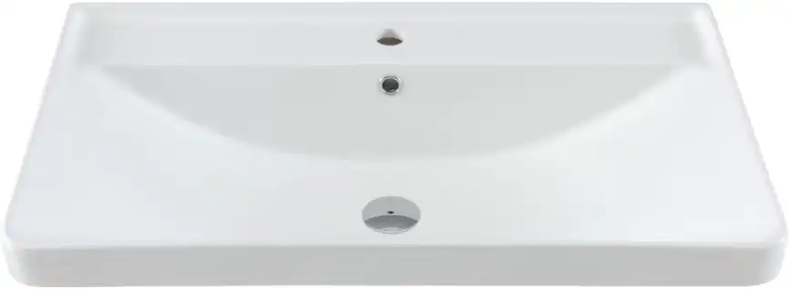 Раковина Aquanet Ирис 80 301805 прямоугольная, Белая глянцевая фото 6