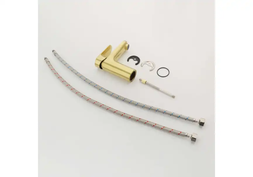 Смеситель для раковины Aquatek Ника AQ1810BG, Золото матовое фото 5