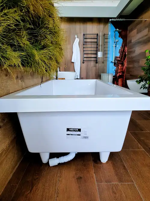 Ванна из литьевого мрамора  Aqua de Marco NESTOR 177х80 Белая 1180WNES фото 15